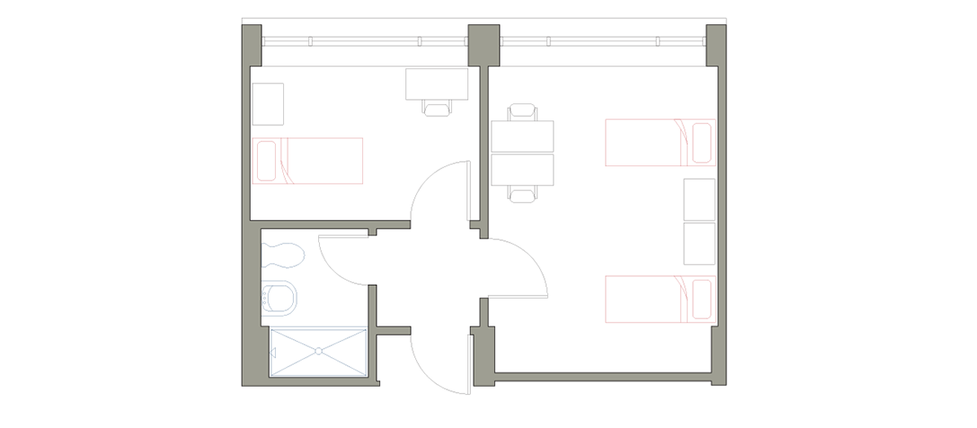 PSR 3-Person Suite Floor Plan